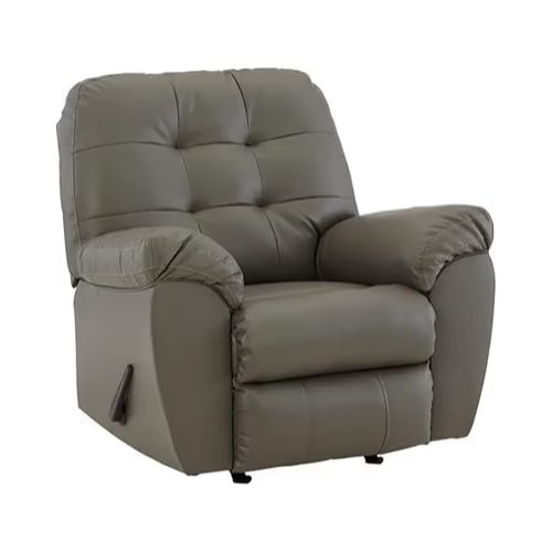 Modern Tufted Faux Leather Rocker Recliner