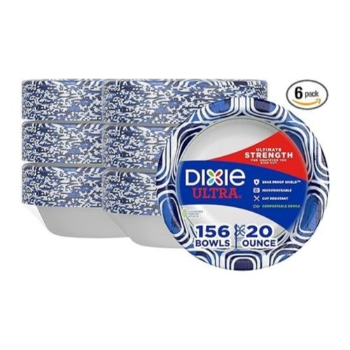 6 Packs of 26 Dixie Ultra Large Paper Bowls