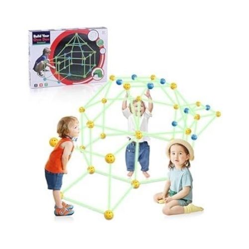 155 Piece Grow in The Dark Fort Building Set
