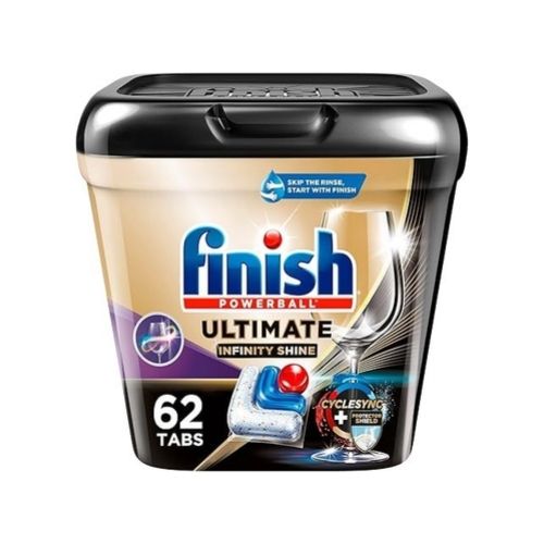 62 Pack Of Finish Ultimate Plus Infinity Shine Dishwasher Pods