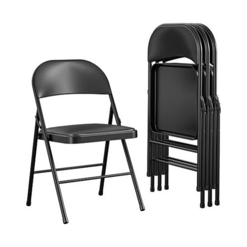 4 Pack COSCO Vinyl Padded Folding Chairs