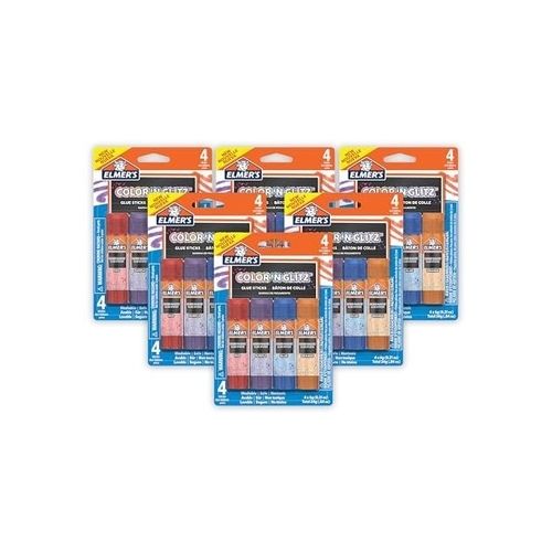 24 Pack Of Elmer’s Color ‘n Glitz Glue Sticks