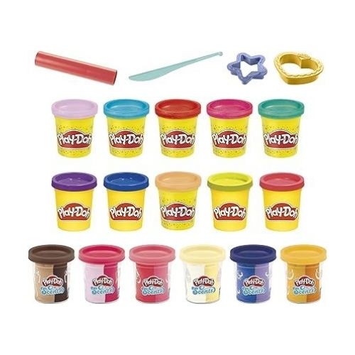 Pack of 16 Cans and 4 Tools Play-Doh Sparkle and Scents Variety