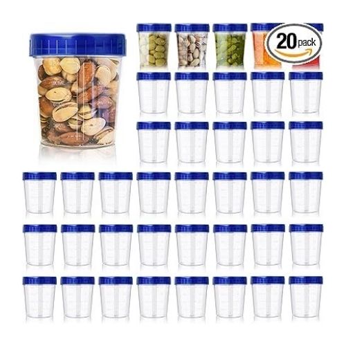 20Pcs 4oz Small Containers with Lids