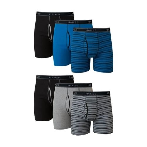 6-Pack Hanes Men’s Boxer Briefs
