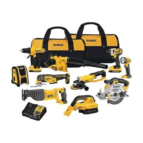 DEWALT 20V MAX Power Tool Combo Kit, 10-Tool Cordless Power Tool Set with 2 Batteries and Charger