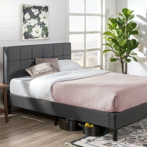 Zinus Lottie 43″ Upholstered Platform Queen Bed Frame