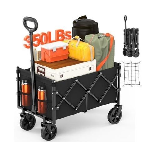 350LBS Large Collapsible Folding Wagon With Wheels