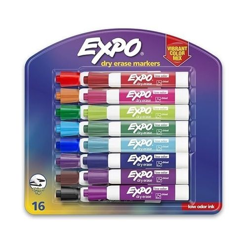 Pack of 16 Expo Low Odor Dry Erase Markers