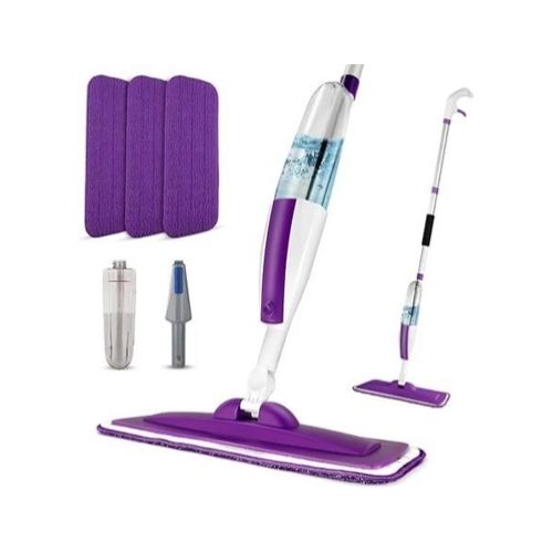 Wet Spray Mop with 3 Washable Microfiber Pads
