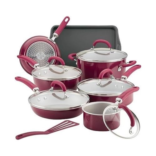 13 Piece Rachael Ray Create Delicious Nonstick Cookware Pots and Pans Set