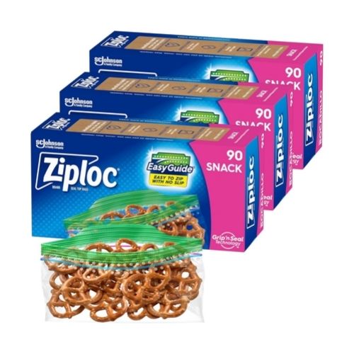 270 Bags Ziploc Snack Bags with EasyGuide Texture