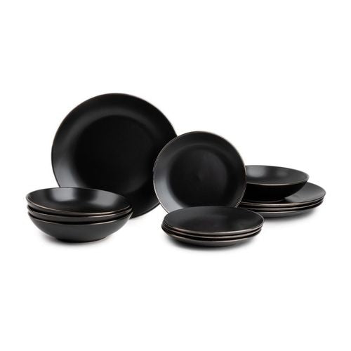 Thyme & Table 12-Piece Stoneware Dinnerware Set