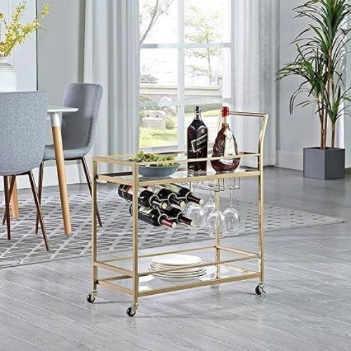 Gold Francesca Bar Cart