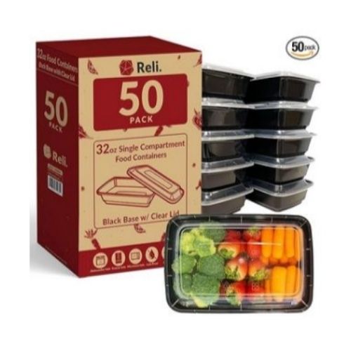 50 Pack Meal Prep Containers, 32 oz