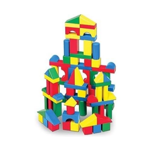 Melissa & Doug Wooden Building Blocks Set