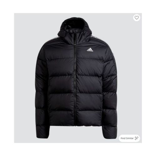 Adidas men’s essentials midweight down hooded jacket
