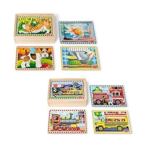 Melissa & Doug Wooden Jigsaw Puzzles in a Box