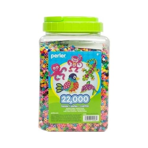 Pack of 22,000 Perler Beads Jar, Assorted Colors