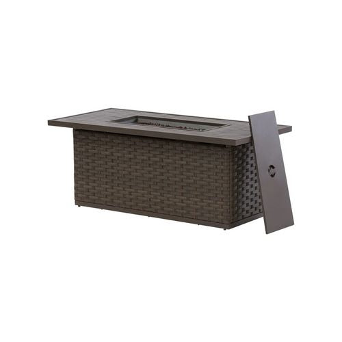 63-Inch Steel Propane Fire Pit Dining Table