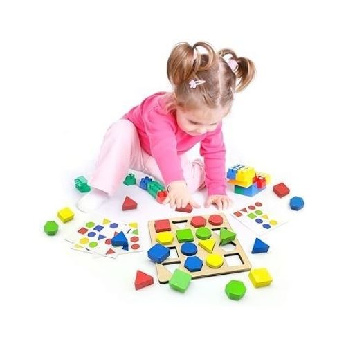 Wooden Shape Puzzle Montessori Toy Shape Sorter