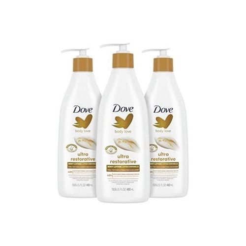 3 Bottles Of Dove Body Love Body Lotion Restoring Care Pack