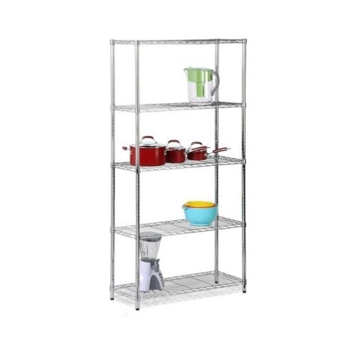 Honey-Can-Do, 5-Tier Chrome Heavy-Duty Adjustable Shelving Unit