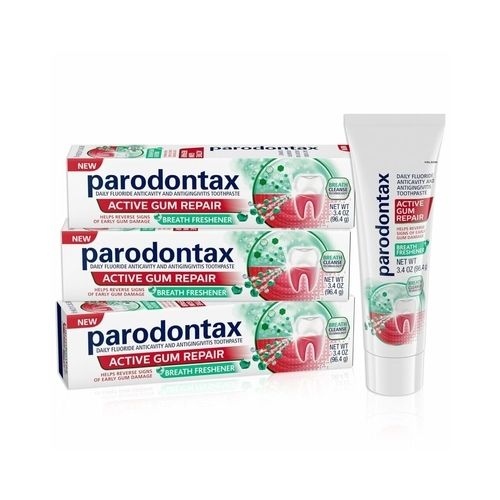 3 Tubes of Parodontax Active Gum Repair Breath Freshener Toothpaste