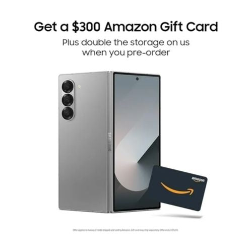 SAMSUNG Galaxy Z Fold 6 AI Cell Phone + $300 Amazon Gift Card + Free Upgrade