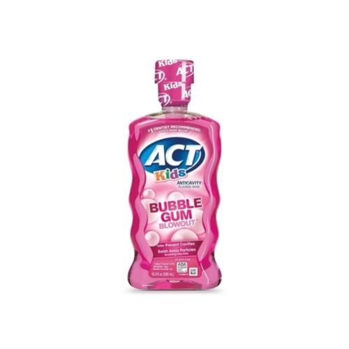 ACT Kids Anticavity Fluoride Rinse, Bubble Gum Blowout, 16.9 fl. oz.