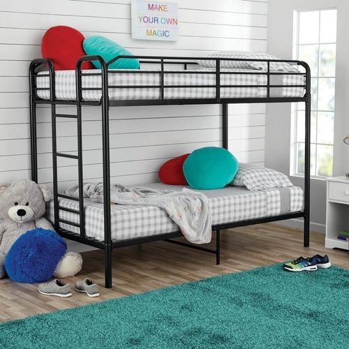 Kids Metal Twin over Twin Quad Bunk Bed