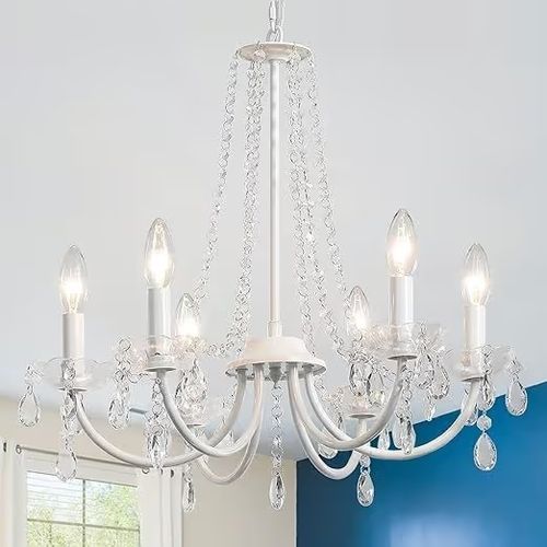 Chandelier for Bedroom 6-Light Crystal Chandeliers