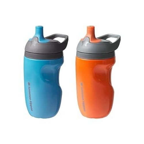 2-Pack Orange and Blue Insulated Sportee Sippy Cups