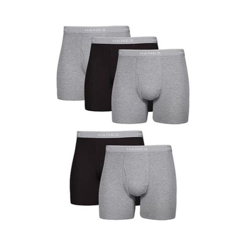 5 Pairs Of Hanes Men’s Cool Dri Moisture-Wicking Boxer Briefs