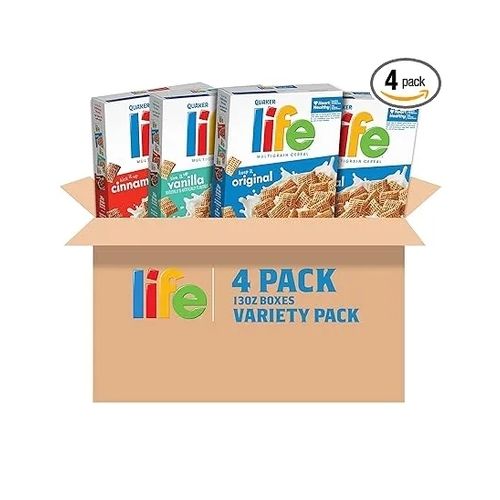4 Boxes Of Quaker Life Breakfast Cereal