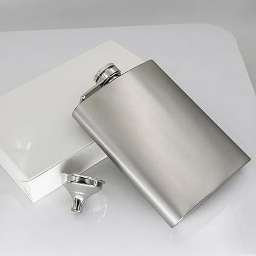 Stainless Steel Brushed Whiskey Flask