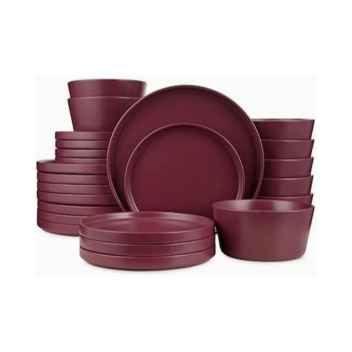 Stone Lain Celina Modern Stoneware 24-Piece Dinnerware Set (2 Colors)