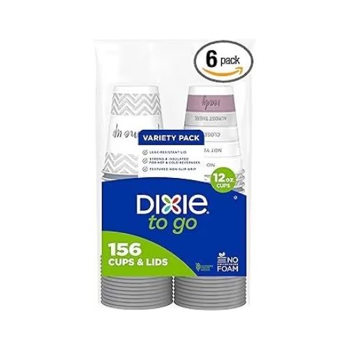 Get 2 Packs Of Dixie To Go 12 Oz Paper Coffee Cups With Lids + Get $15 Amazon Credit!