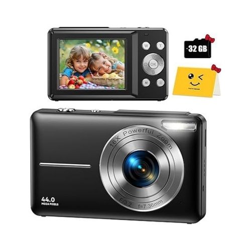 1080P Digital Camera with 32GB SD Card (2 Colors)