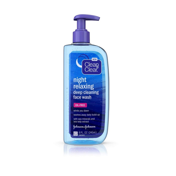 6-Pack Clean & Clear Night Relaxing Oil-Free Dep Cleaning Face Wash