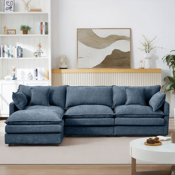 L Shape Modular Sectional Chenille Sofa