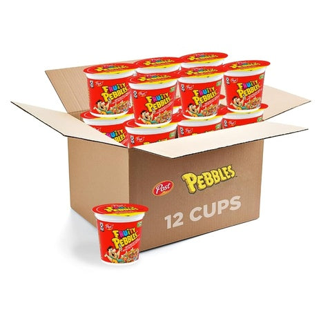 12 Fruity Pebbles Cereal Cups (2oz)