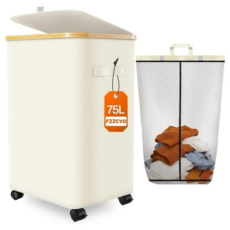 75L Rolling Laundry Hamper
