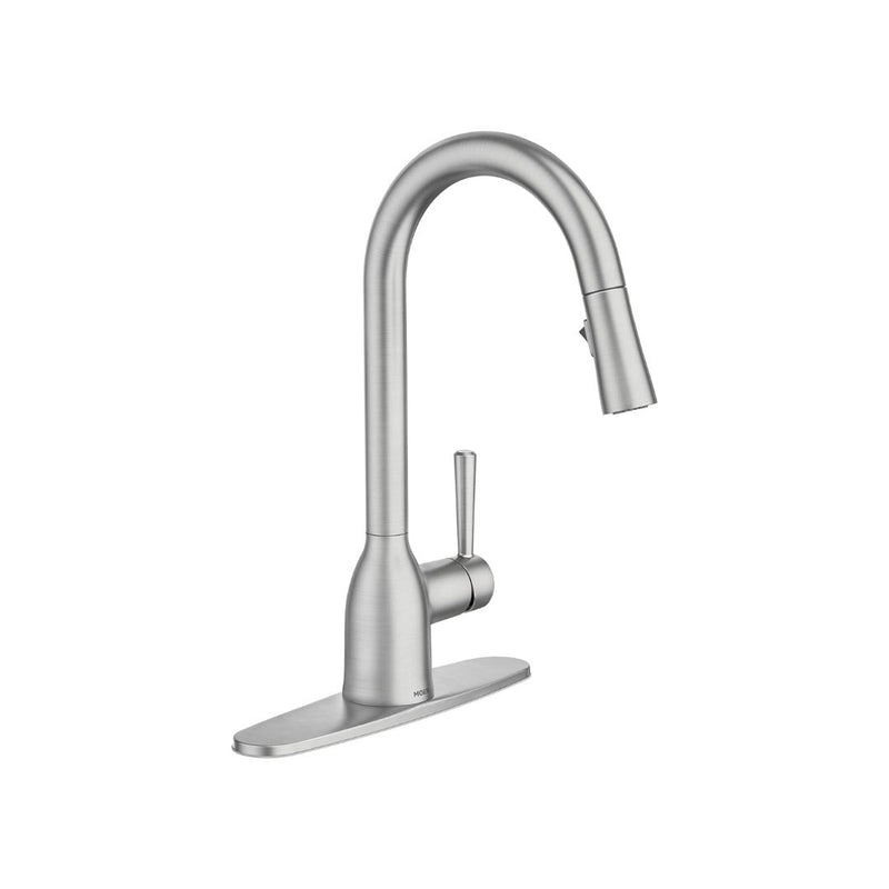 Moen Adler Spot Resist Stainless One-Handle High Arc Kitchen Sink Faucet