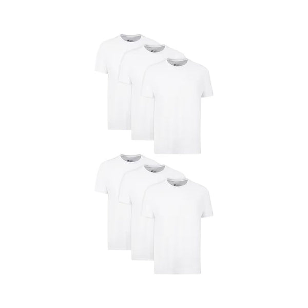 6 Hanes Men’s Cotton Moisture-Wicking Crew Tee Undershirts