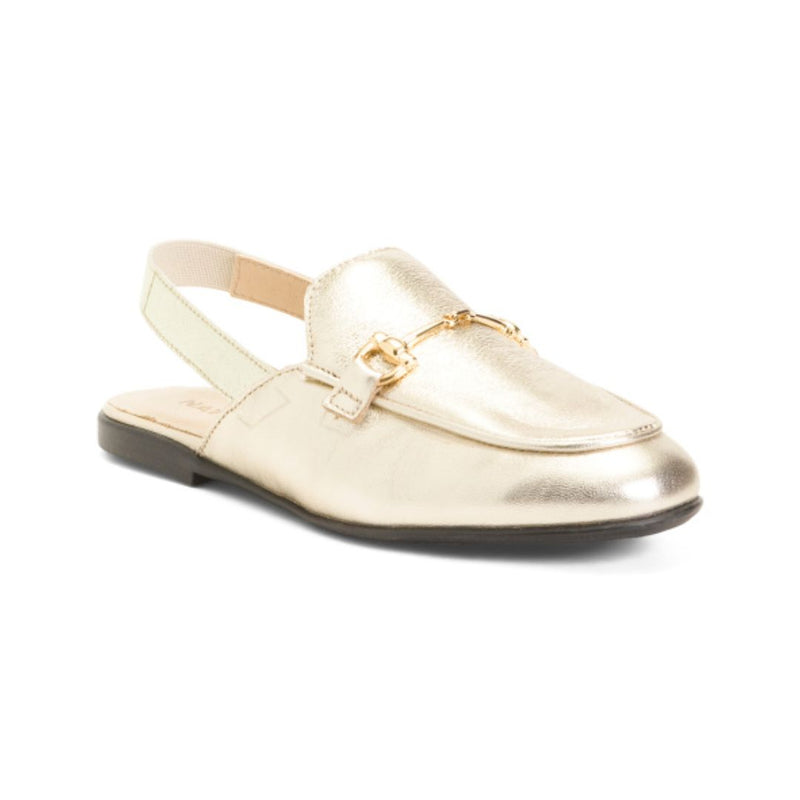 Naturino Leather Mestre Metallic Kids Slinback Shoes