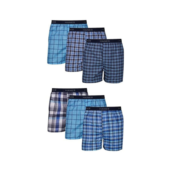 6-Pack Hanes Men's Tagless Boxer Underwear