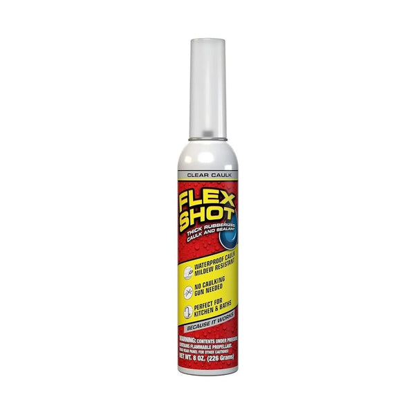 Flex Shot Rubber Adhesive Sealant Clear Caulk