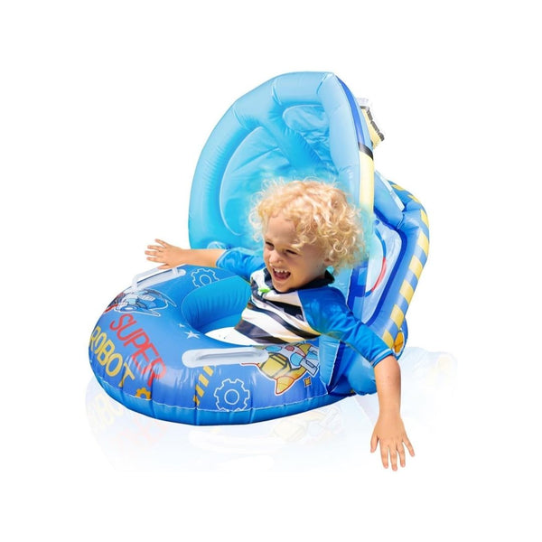 Inflatable Baby Pool Float with Canopy