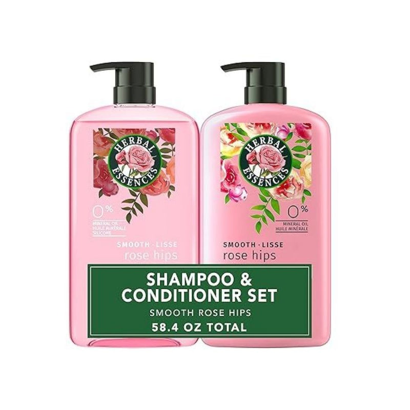 2-Pack Herbal Essences Shampoo and Conditioner Set, Smooth Rose Hips